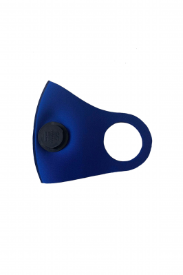 Маска защитная многоразовая неопреновая с клапаном (синяя)